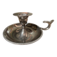 Silver metal thumb candle holder