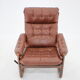 1960s adjustable leather armchair by Genega Mobler, Denmark