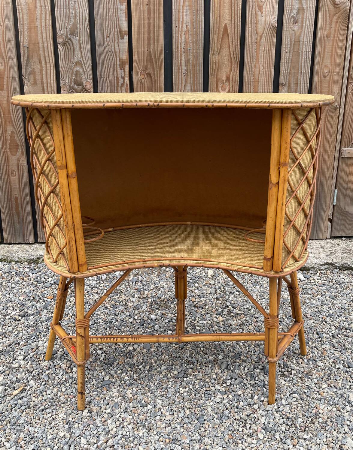 Bamboo tiki bar and bamboo rattan