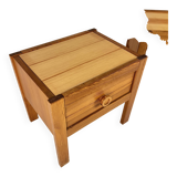 Set of 2 Pine Bed Side Tables, 1970s