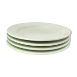Lot de 4 assiettes à dessert vert d'eau.