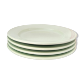 Lot de 4 assiettes à dessert vert d'eau.