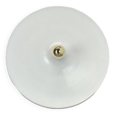 Rare white 52cm Disc Wall Light by Honsel, Germany 1970s