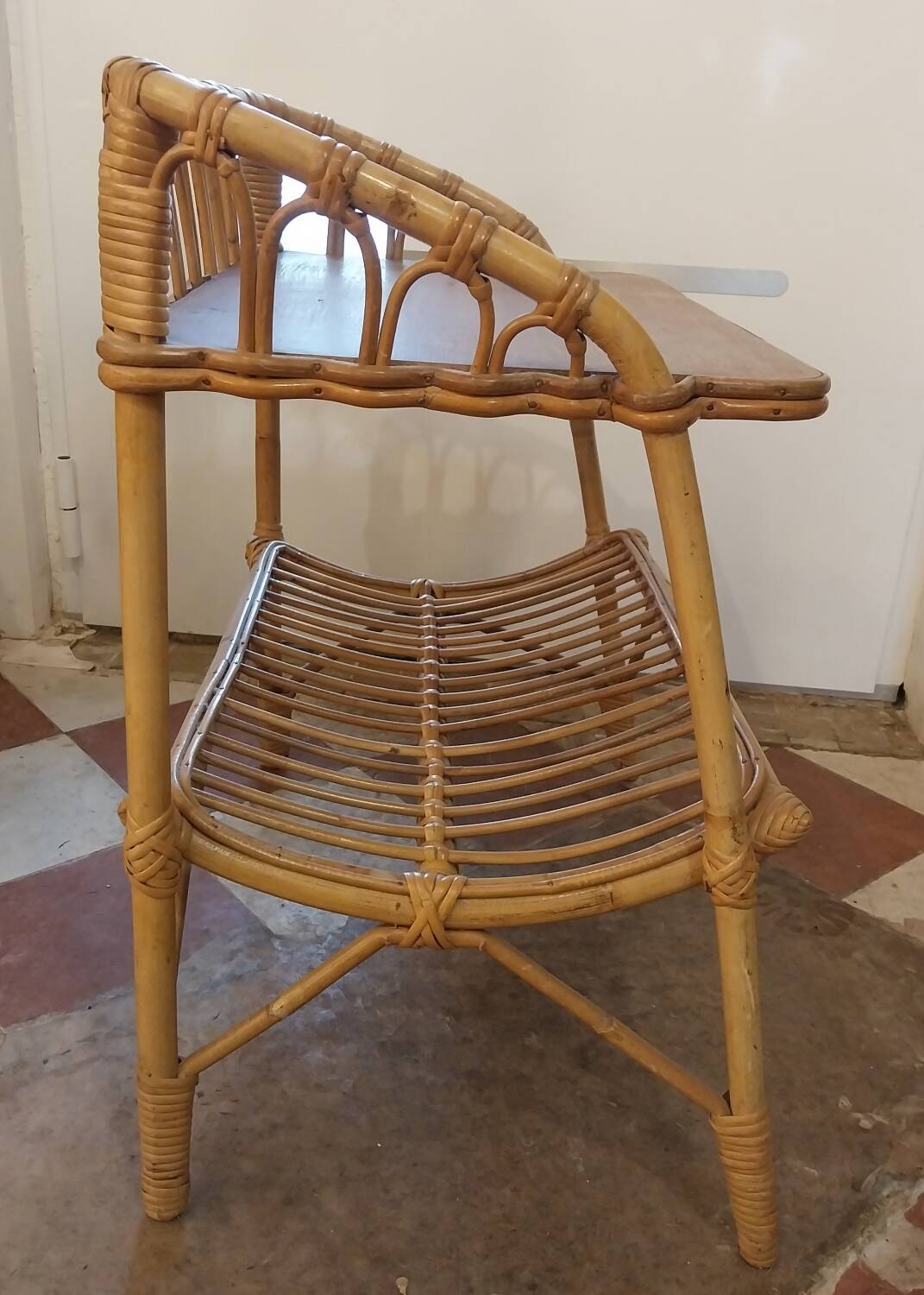 Rattan bedside table