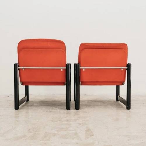 Pair of Armchairs Schirolli Mod. Pierrot Design 80s Modernariato