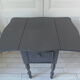 Louis Philippe bedside table with flaps, slate grey