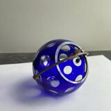 Vintage Ashtray • Crystal Ball Blue • Marita Voigt • Harzkristall • Space Age • 1970