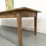 XXL solid walnut table with tapered legs