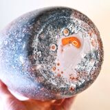 Blown glass vase – sea foam effect