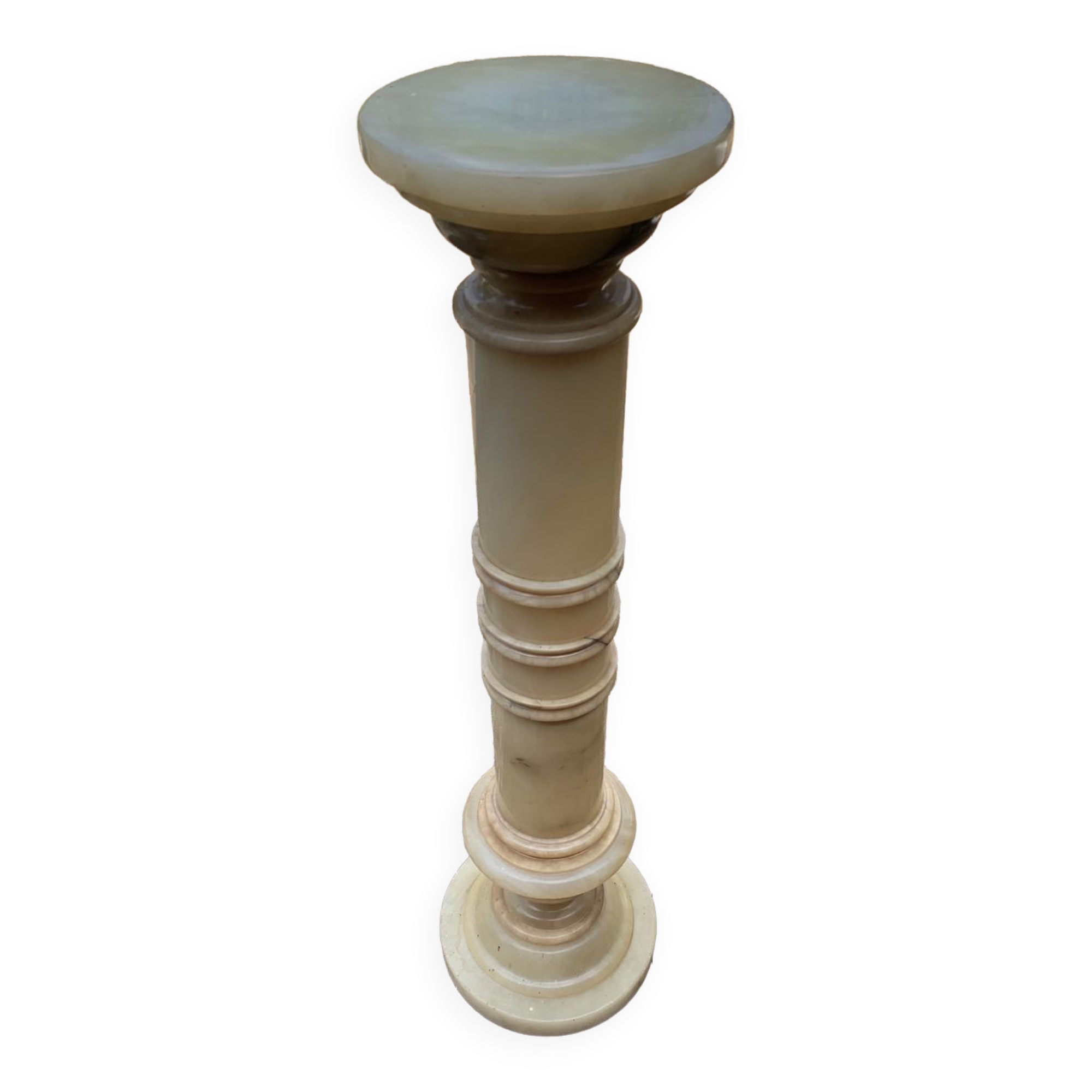 Illuminated alabaster column from the 1950s