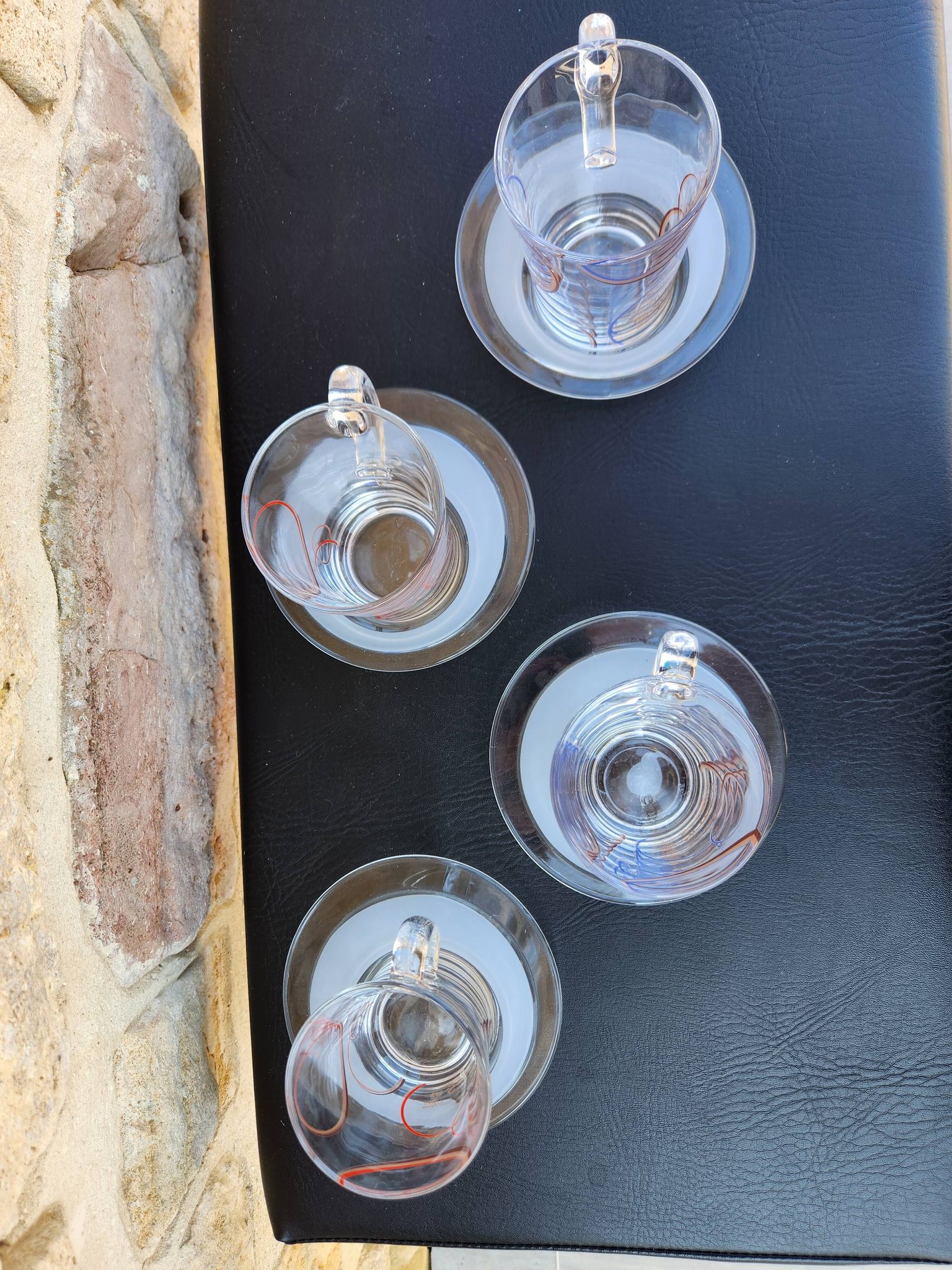 Lot de 4 tasses + sous‑tasses Senseo – Maison du Café – parfait état
