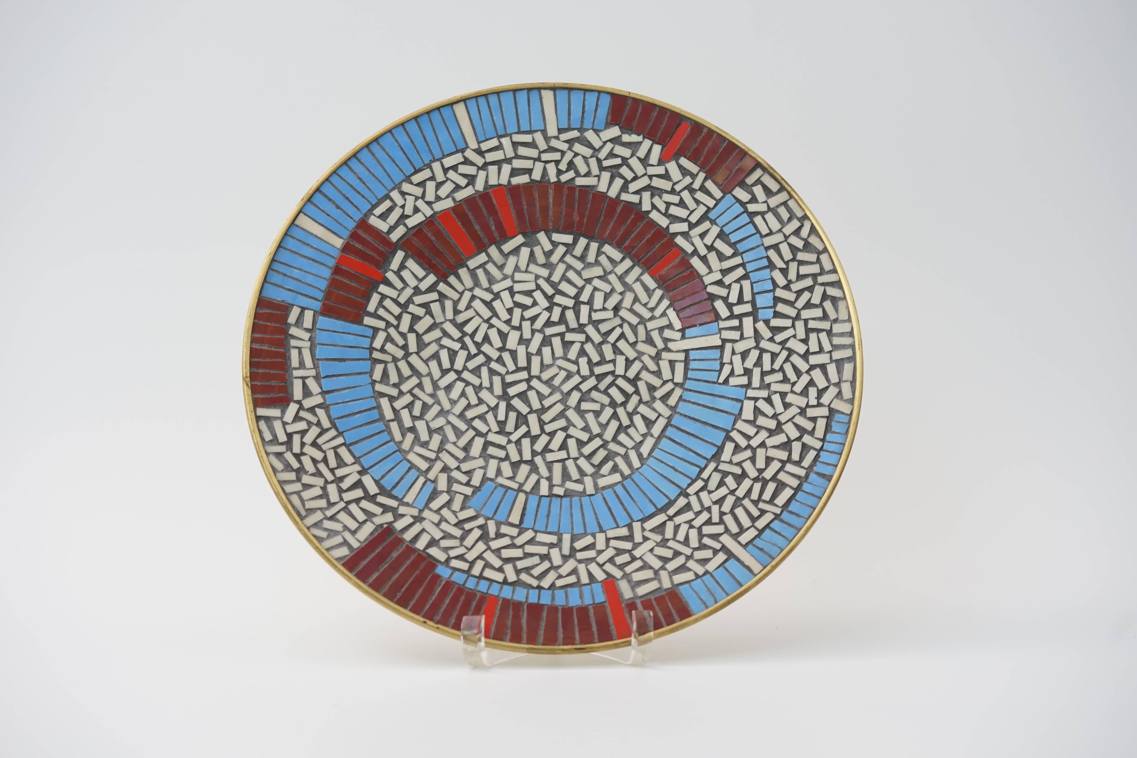Mid-Century Mosaic Wall Plate by W. Zimmermann for Ritter