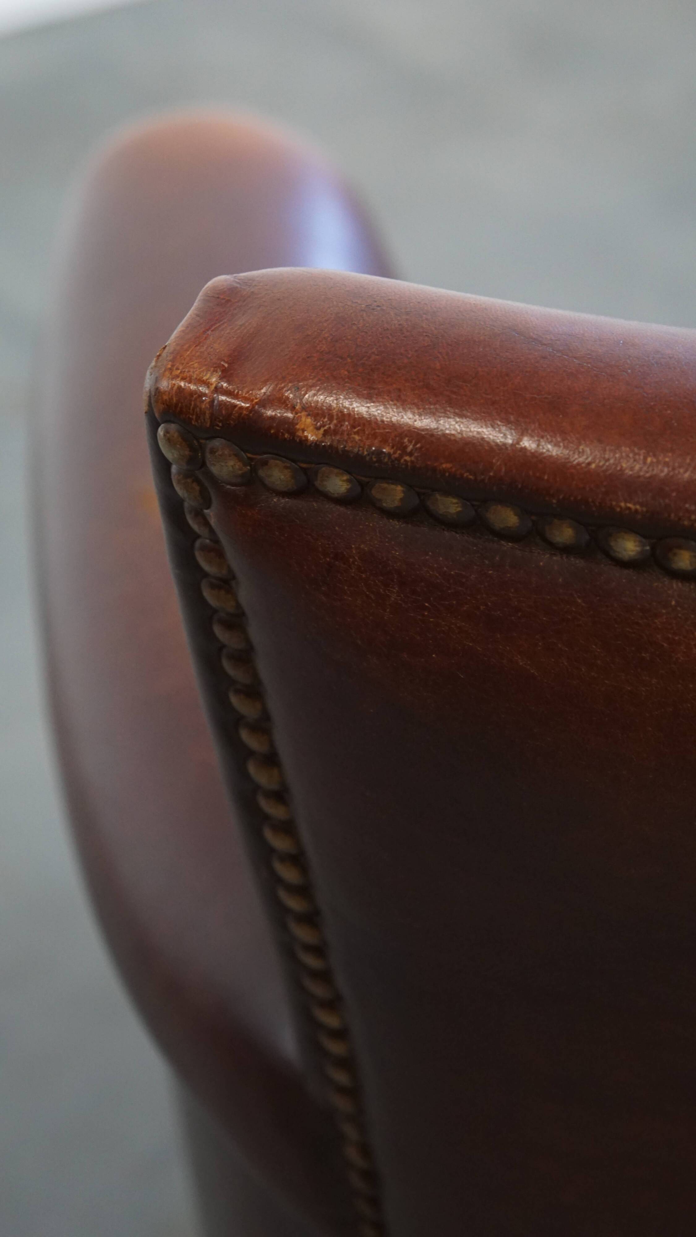 Vintage Sheepskin Leather Armchair