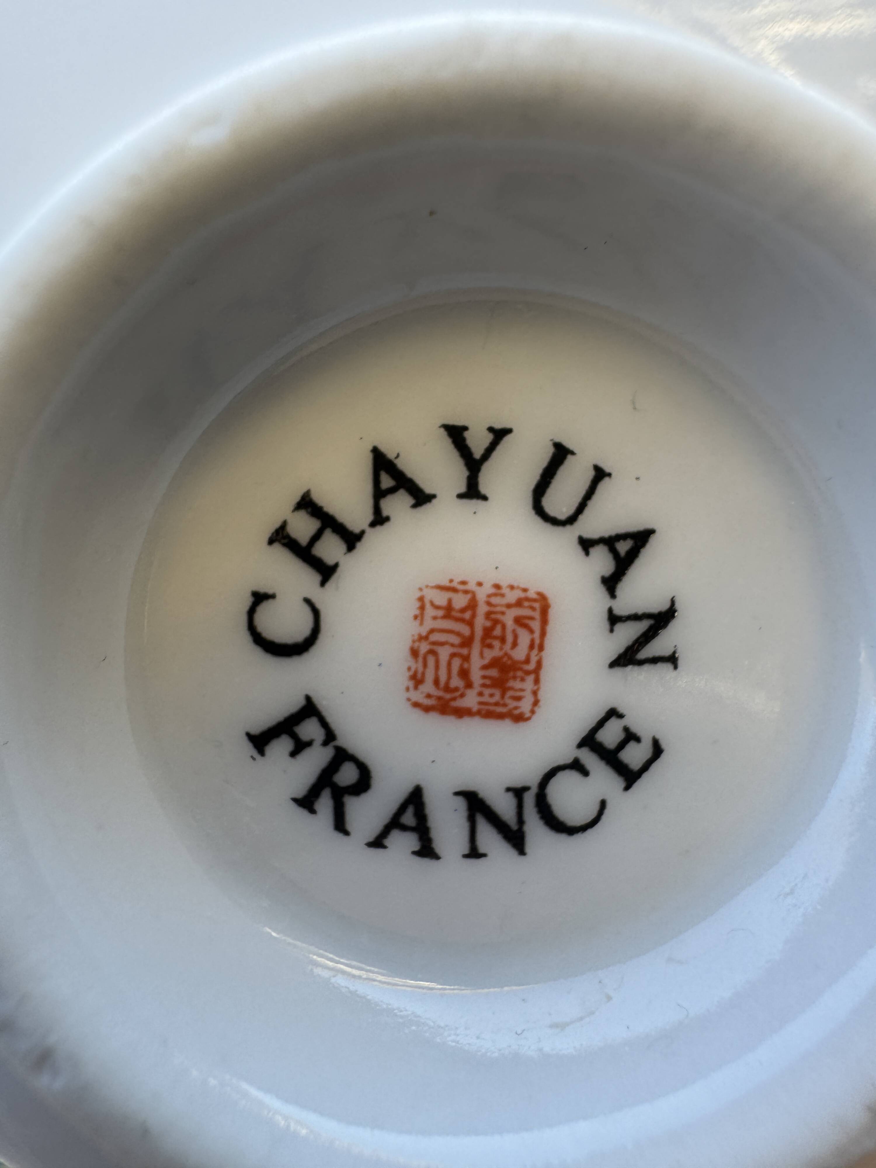 Service à thé chinois – 2 gaiwan + pot porcelaine haut de gamme (Cha Yuan)
