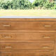 Commode à 4 tiroirs , de style scandinave , pieds compas , 1950’