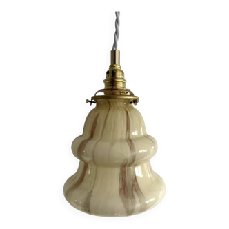 Art Deco marbled opaline walking lamp