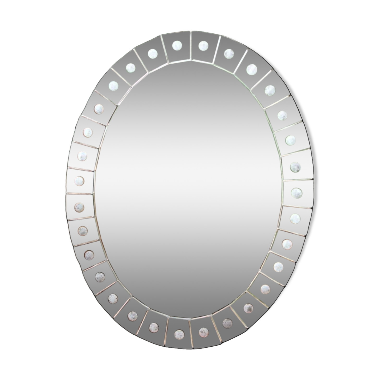 Beveled glass mirror and glass plates