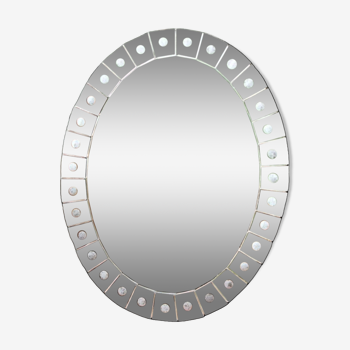 Beveled glass mirror and glass plates