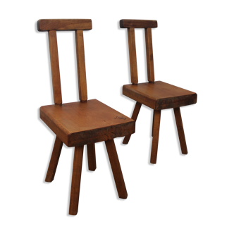 Paire de chaises éditées par Mobichalet, Belgique, 1950