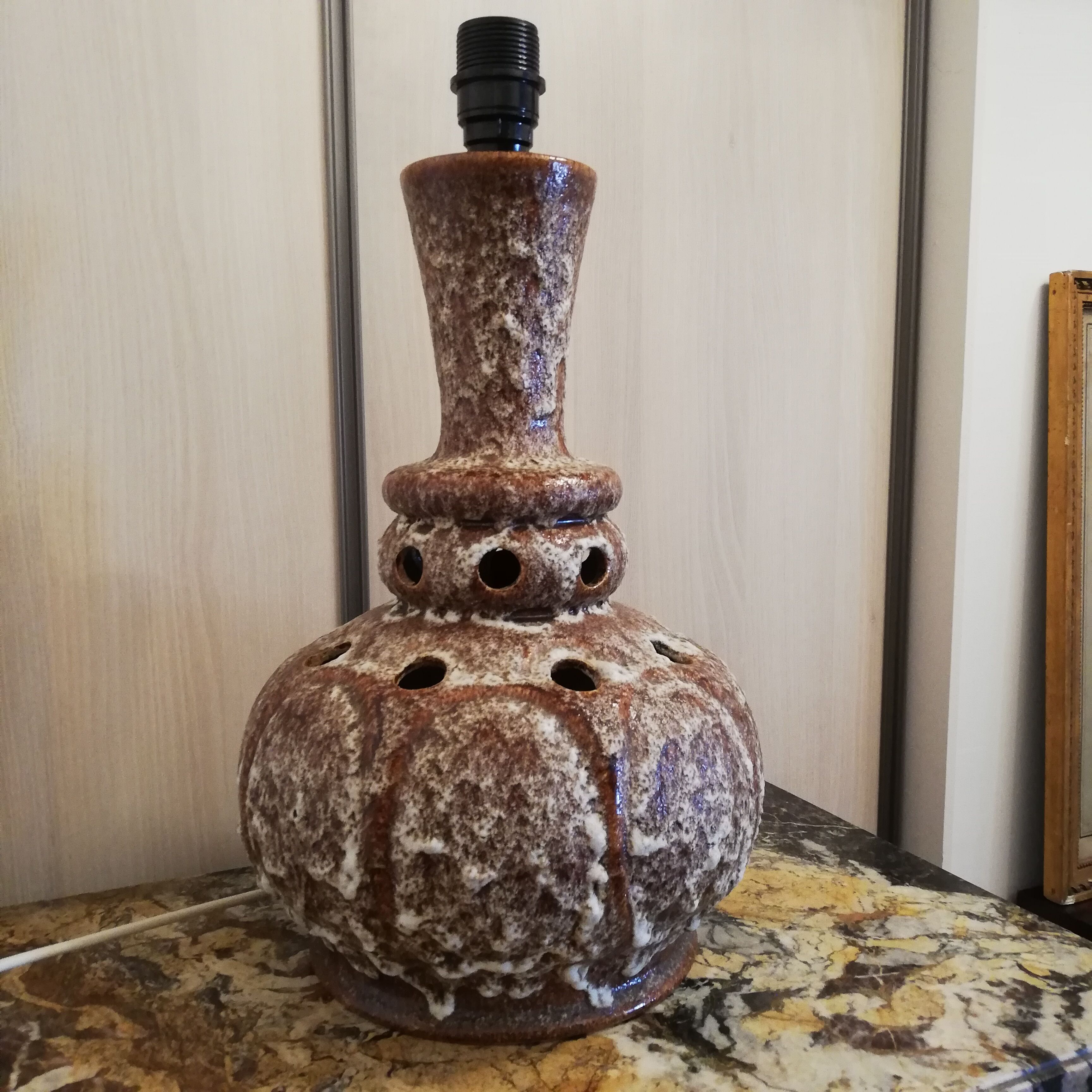 Double-lighting vintage sandstone lamp