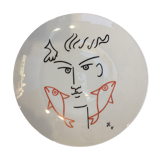 Assiette en porcelaine de Jean Cocteau