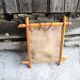 Old faux bamboo mirror h 44 x h 38 cm