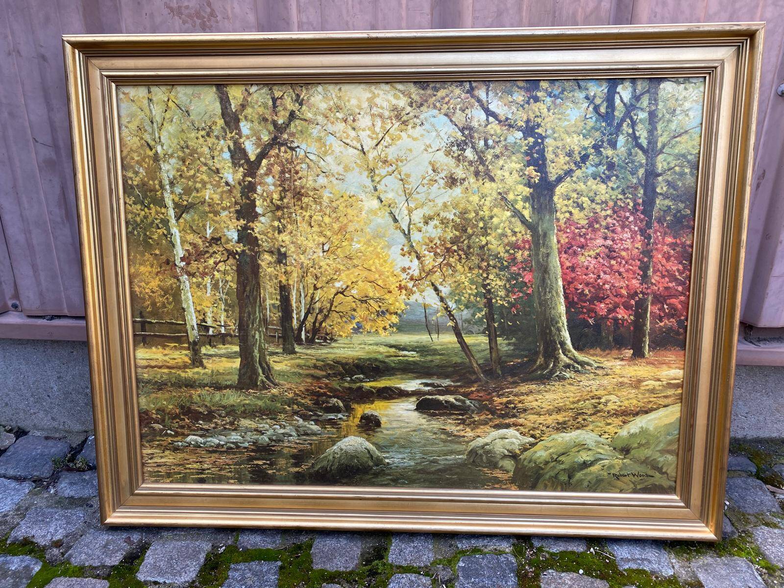 Robert Wood autumn palette oil painting on canvas 103x80
