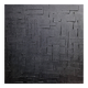 Monochrome black minimalist abstract painting