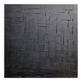 Tableau peinture abstraite monochrome minimaliste noir