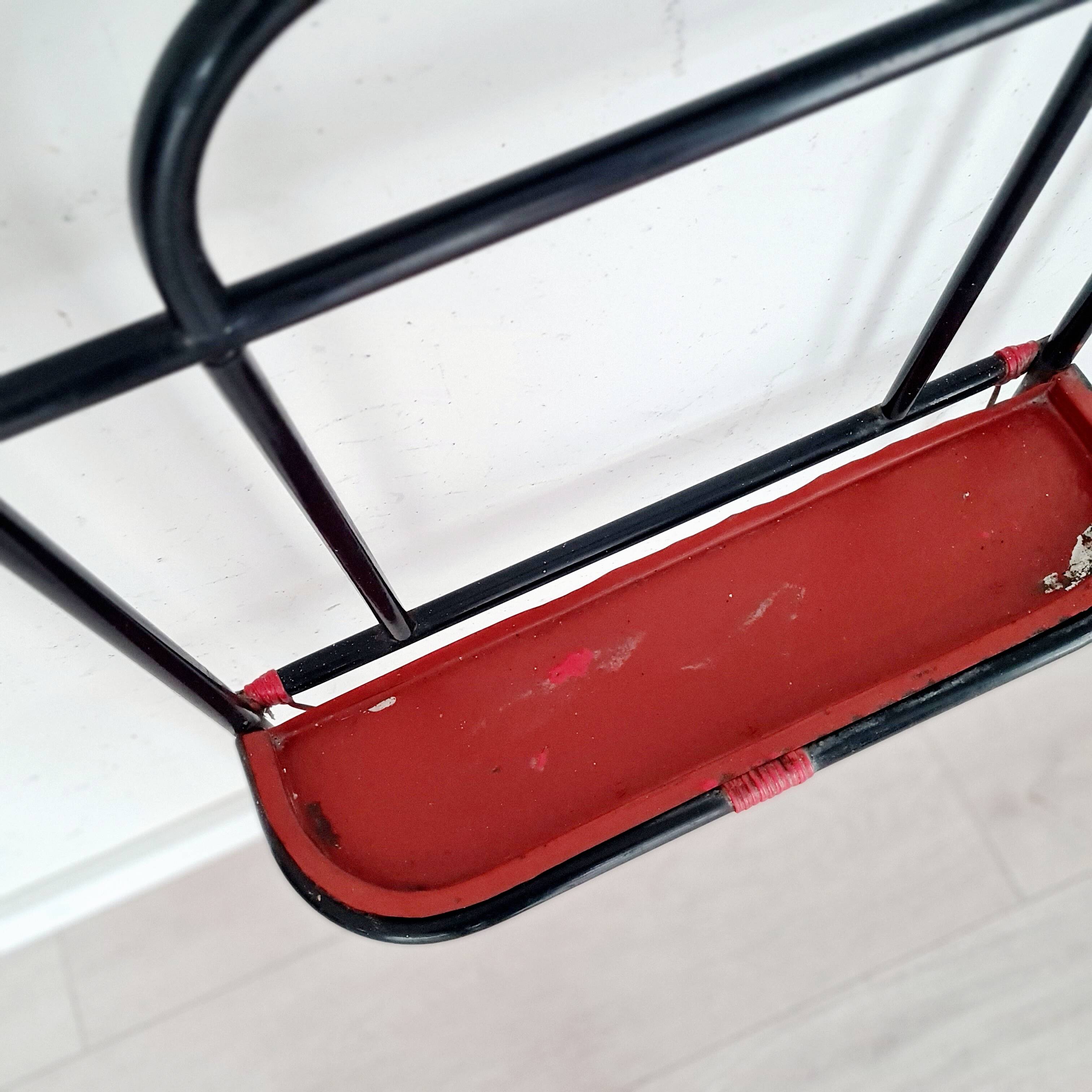 Cloakroom metal coat rack with balls from the 60s
