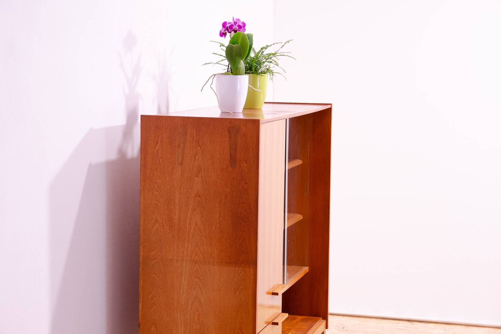 Midcentury glazed bookcase by František Mezulánik for UP Závody, 1960s