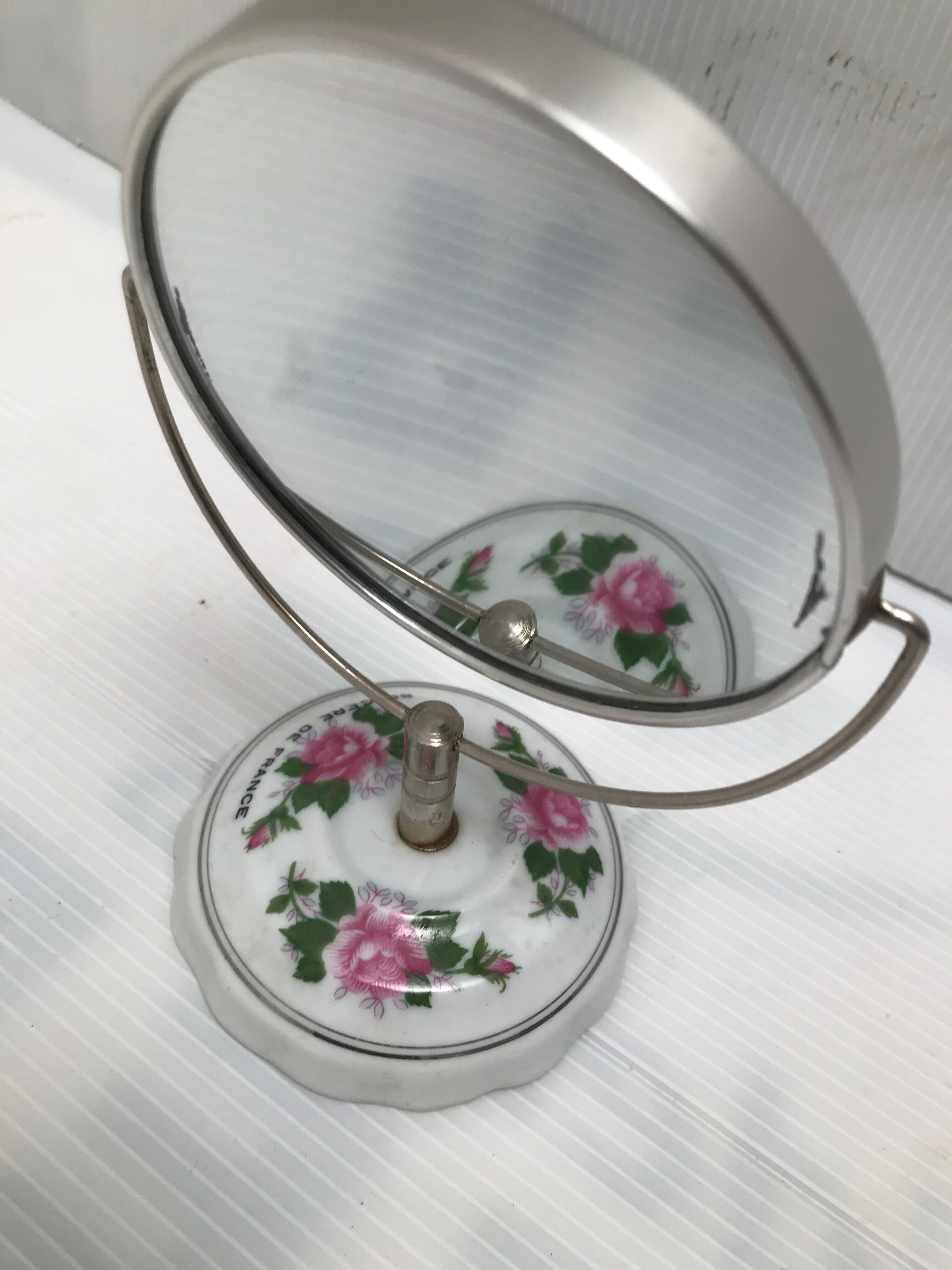 Small mirror old Shepherdess of France vintage 50s