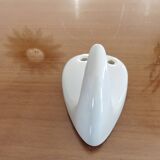 Patère art déco en porcelaine bleu pâle années 30 40