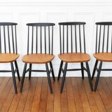 4 chaises vintage, restaurées