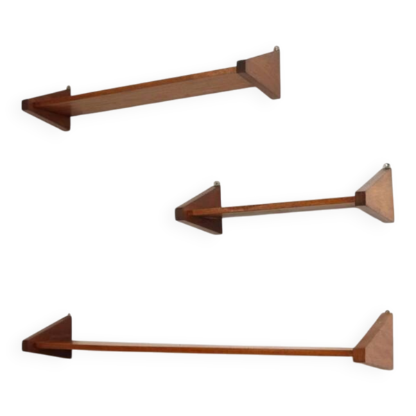 Etageres minimaliste en acajou 1960