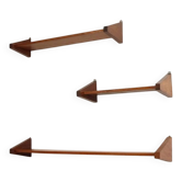 Minimalist mahogany shelves from the 1960s.