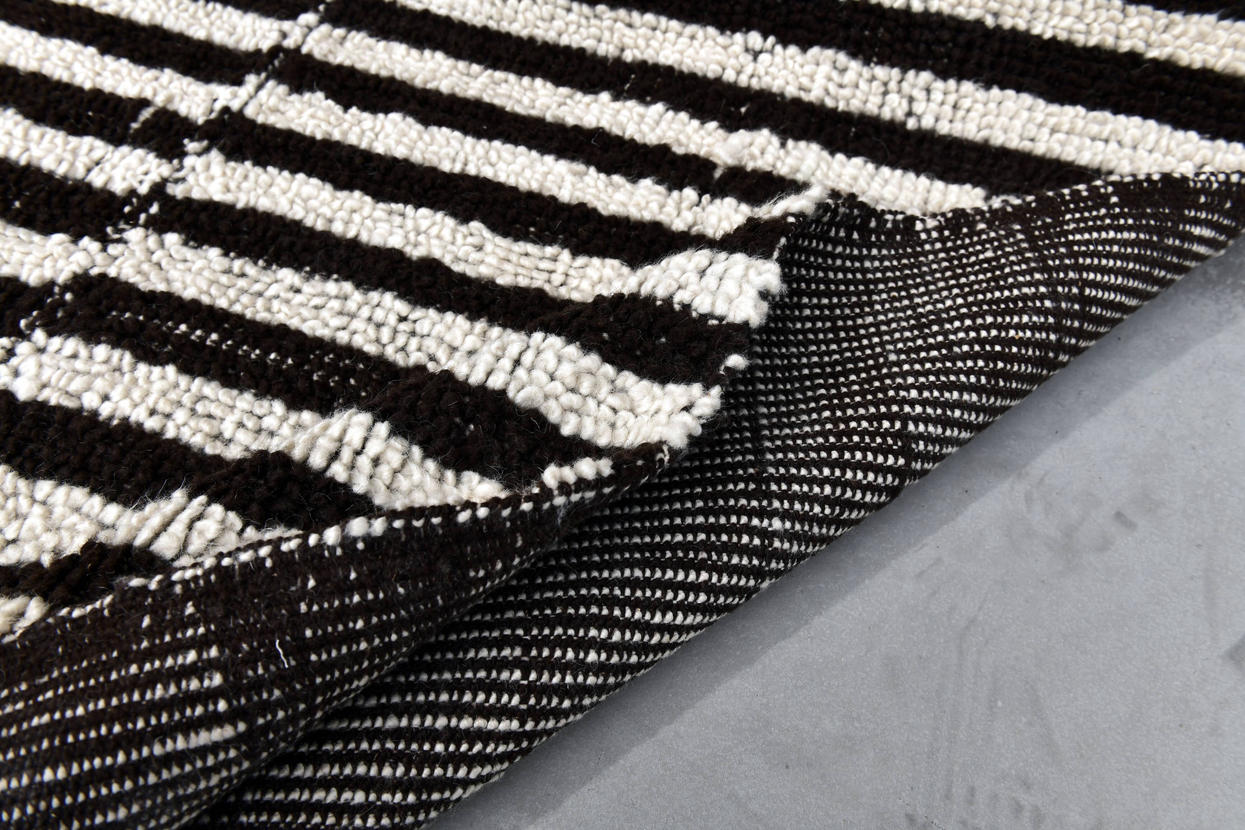 brown and white wool berber rugs ,  195x305cm shaggy natural organic rug