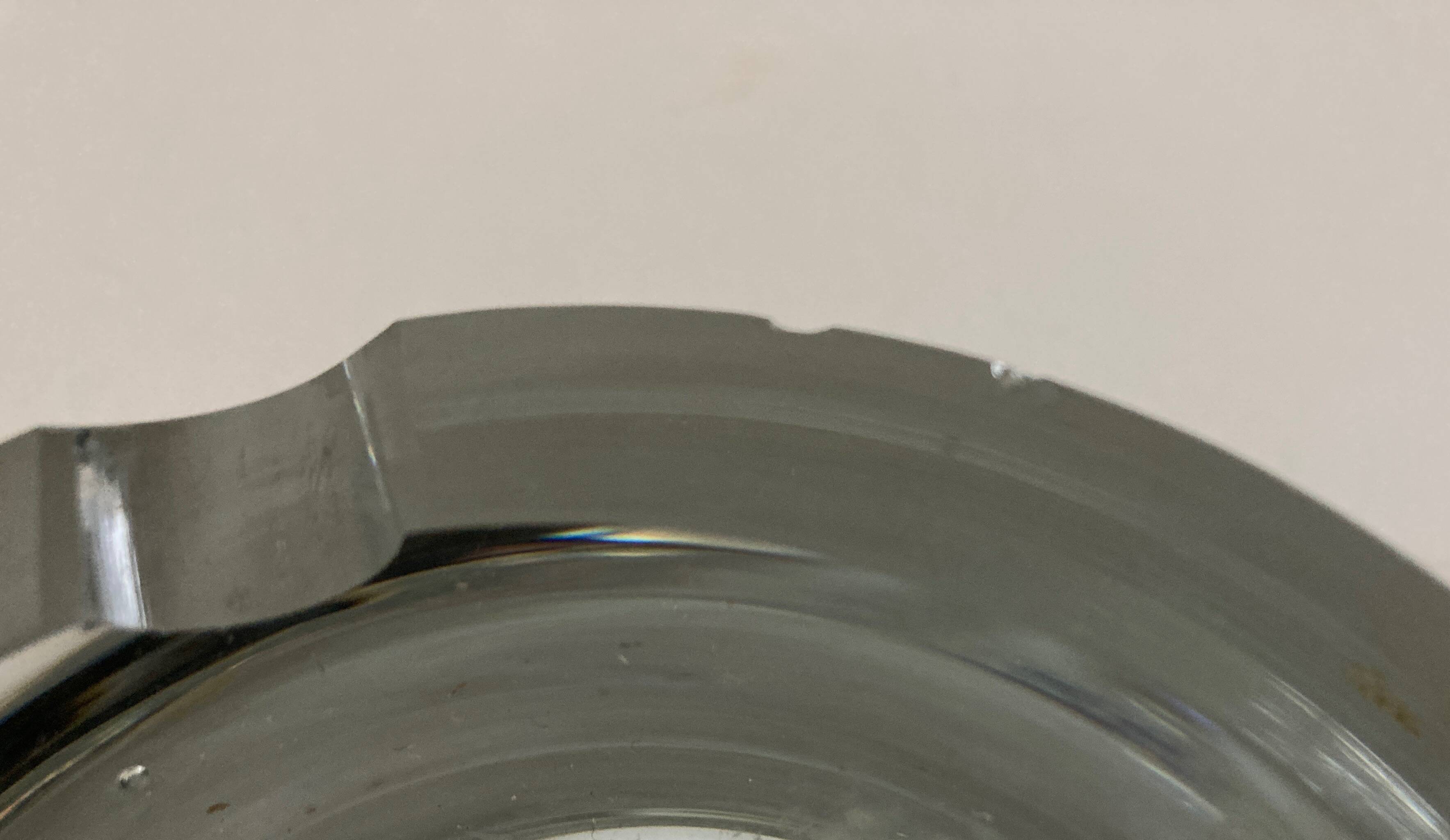 Scandinavian XXL ashtray Bubble in crystal Sweden mid century modern 1970