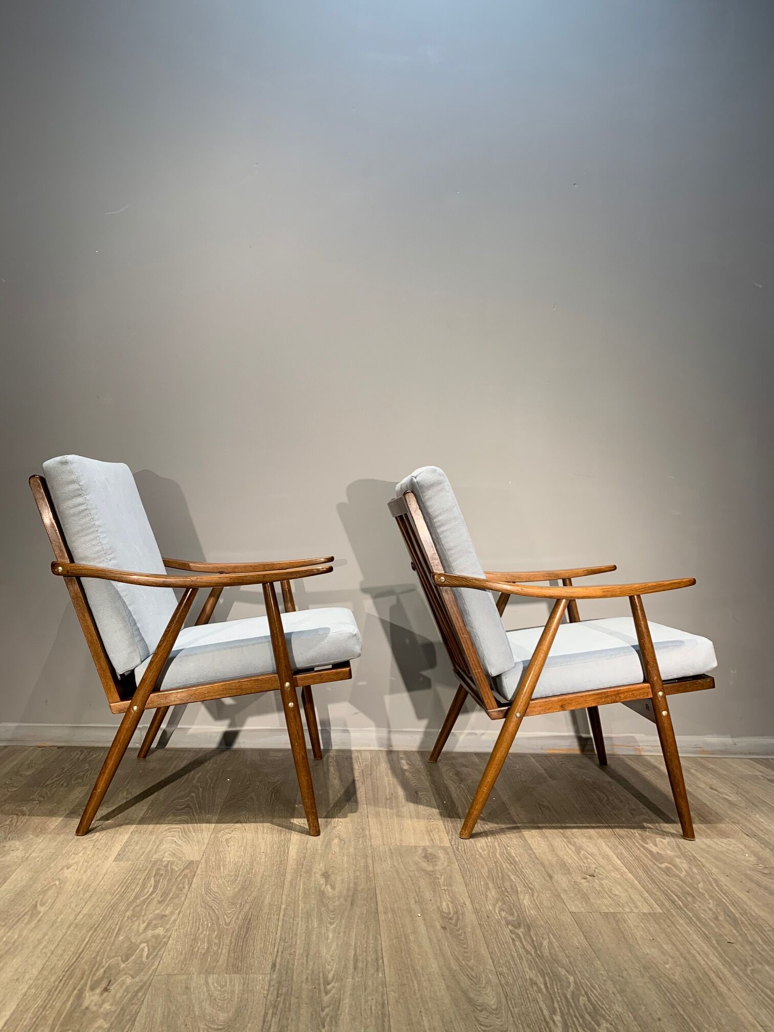Pair of Thonet armchairs, Czechoslovakia, 1960s