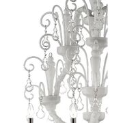 Imperial Venetian Modern White "Ca' Rezzonico" With Curls Murano Glass Chan