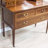 Antique English Softwood and Mahogany Veneer Vanity Table by Maple & Co., 1890s