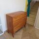 Cabinetmaker's chest of drawers - 4 drawers - golden oak - with oblique profile - compass feet - 1950