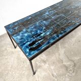 Metal and ceramic coffee table by J. Belarti, circa 1970