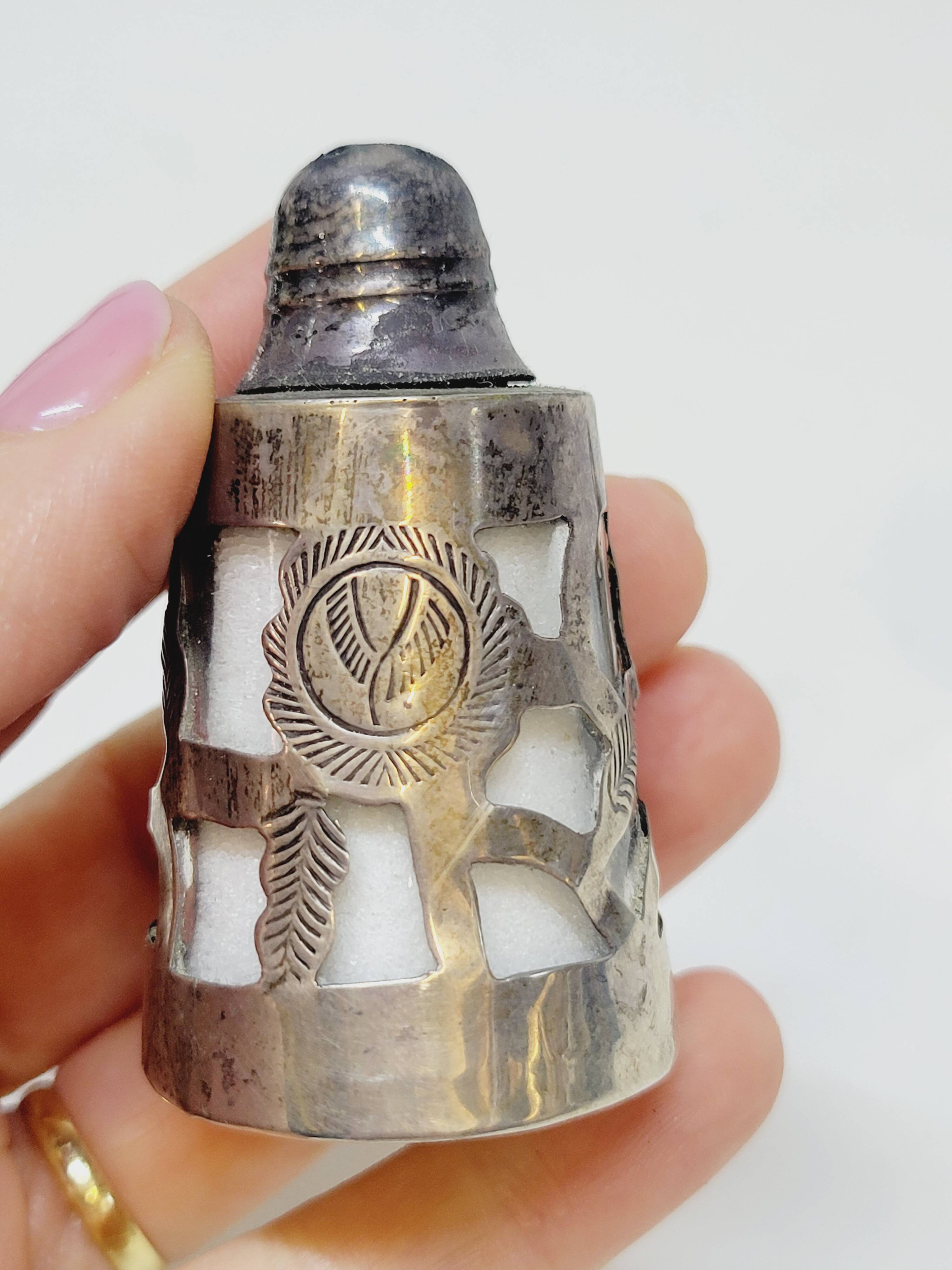 Vintage Mexican 925 Silver Salt and Pepper Shakers