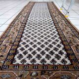 Vintage Indian Carpet Seraband handmade 71cm x 266cm 1970s