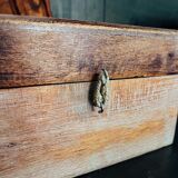 Old wooden kitchen storage box