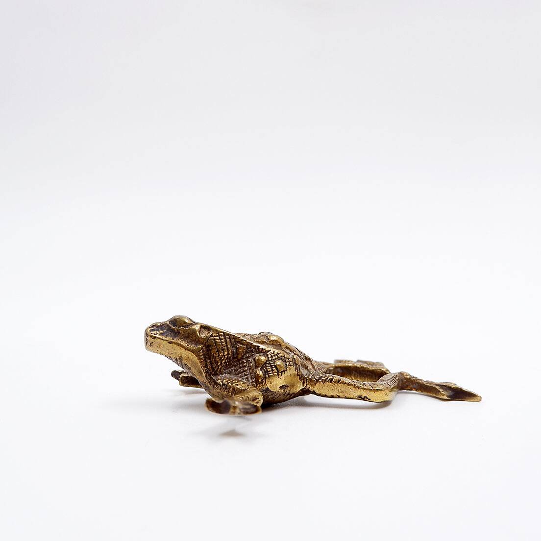 Vintage brass frog