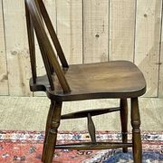Set of 4 English chairs in beech and oak, made in the 70s