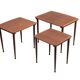 Nest of teak tables ×3, J. Aakjær Jørgensen, Denmark 1960s