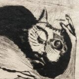 Intaglio print "The Cat"